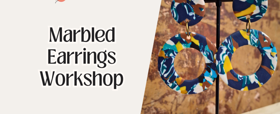 Marbled Earrings Jewellery Workshop in Vienna - in English