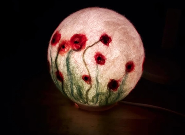 Lampe filzen