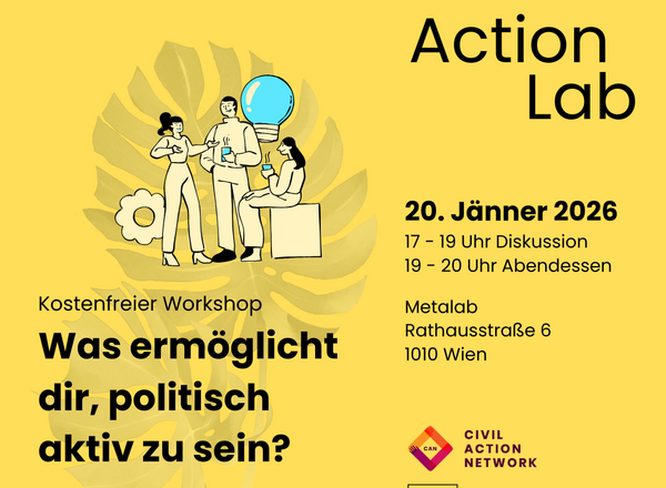 Action Lab (kostenfreier Workshop) - Was ermöglicht Dir, politisch aktiv zu sein?