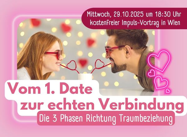 Vom 1. Date zur echten Verbindung - Die 3 Phasen Richtung Traumbeziehung