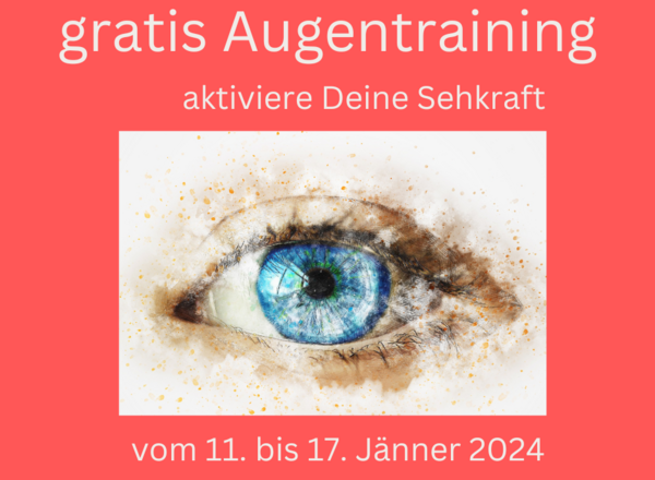 GRATIS online Augentraining vom 11. bis 17. Jänner 2024