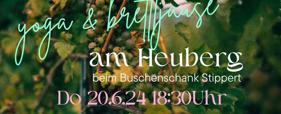 Yoga & veggie Brettljause beim Buschenschank Stippert