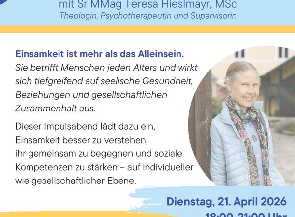 Impulsabend "Wege zum Miteinander, Wege aus der Einsamkeit"