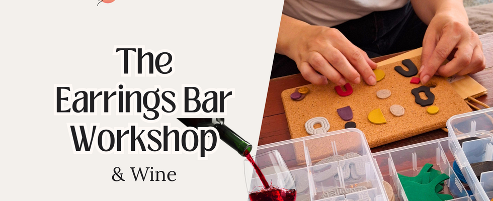 The Earrings Bar Workshop & Wine at Ocker Studio - in English