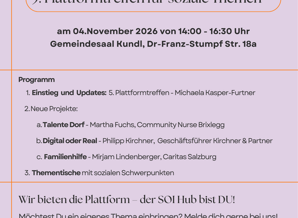 5. Plattformtreffen für soziale Themen