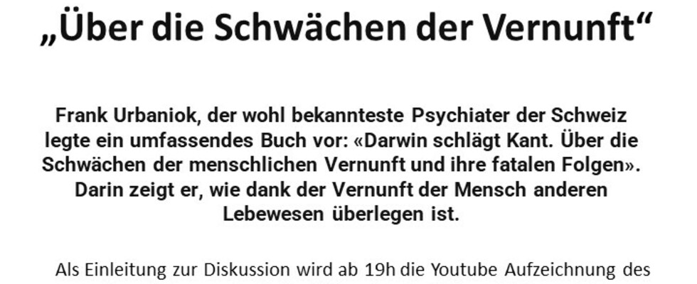 Lange Nacht der Philosophie - „Über die Schwächen der Vernunft“
