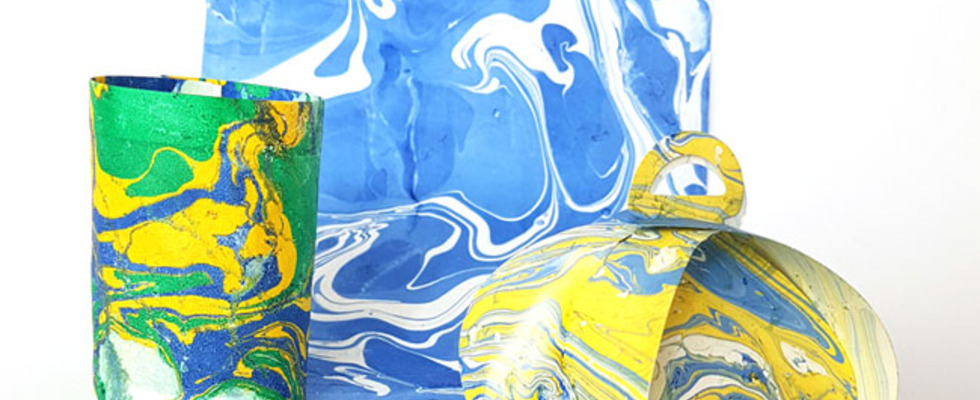 Kunst-Workshop: Papier marmorieren