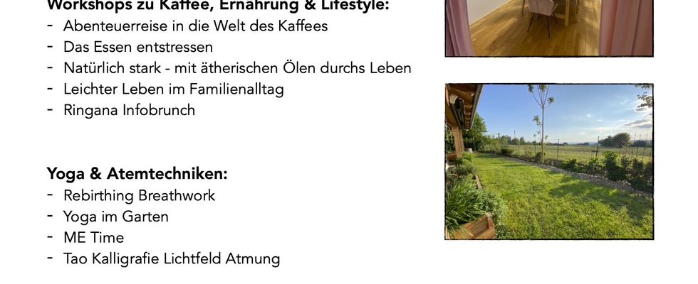Diverse Workshops im RaumGarten Graz