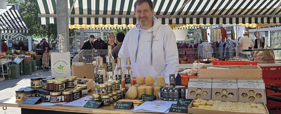 Stand am Vorgartenmarkt