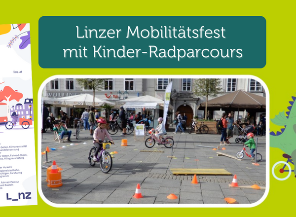 Linzer Mobilitätsfest mit Kinder-Radparcours und Radlobby-Infostand