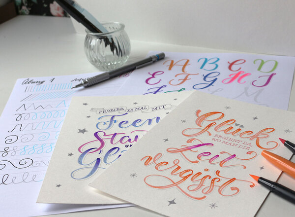 Brush Kalligrafie und Hand Lettering für EinsteigerInnen
