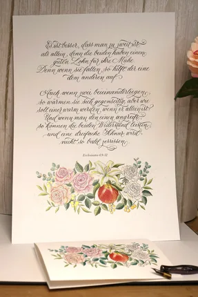 Kalligrafie, Lettering, Gravur, Heißfolierung, Produktbemalung, Live-Event Artist – Foto 11