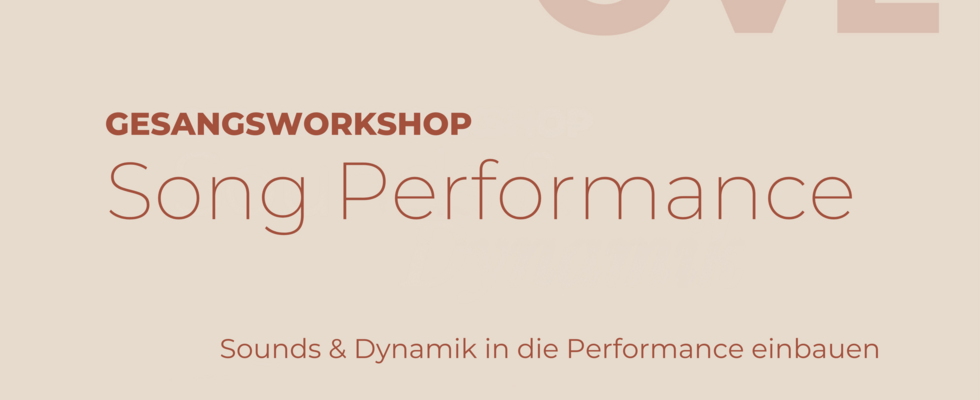 Gesangsworkshop Song Performance