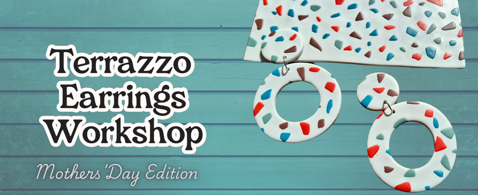 Terrazzo Earrings - Polymer Clay Workshop in Vienna