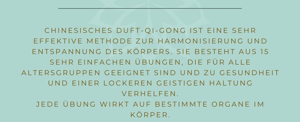 Chinesisches Duft Qi Gong