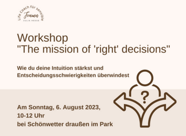 Workshop "Entscheidungsschwierigkeiten überwinden"