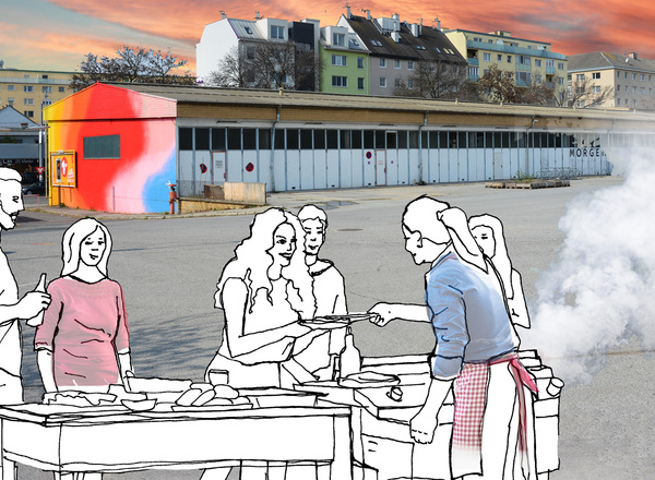 Urbanist*innen-BBQ: Austausch zum Nordwestbahnhof mit Grillen, Federball und Musik