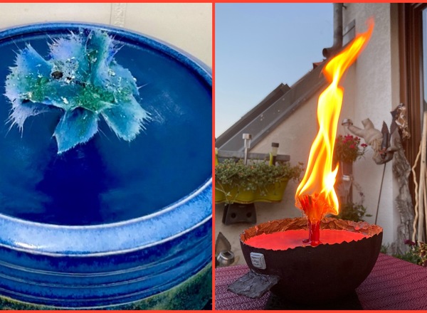 simply:unique  + Schmelzfeuer (nachfüllbar) "Kerzenfresser" für Balkon, Terrasse, Garten