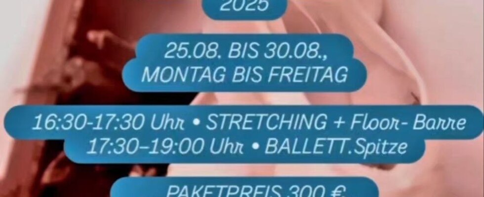 Ballettt Workshop Remise En Forme
