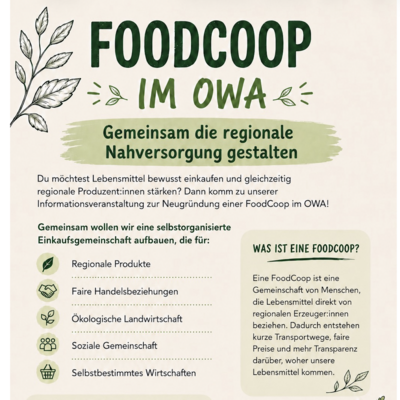 Neugründung: Foodcoop 1140 - im/um Otto Wagner Areal