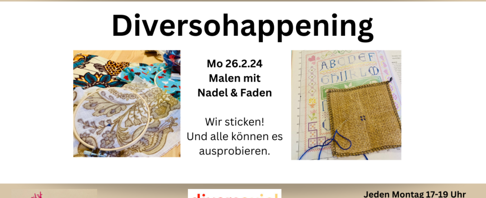 Diversohappening: Wir sticken!