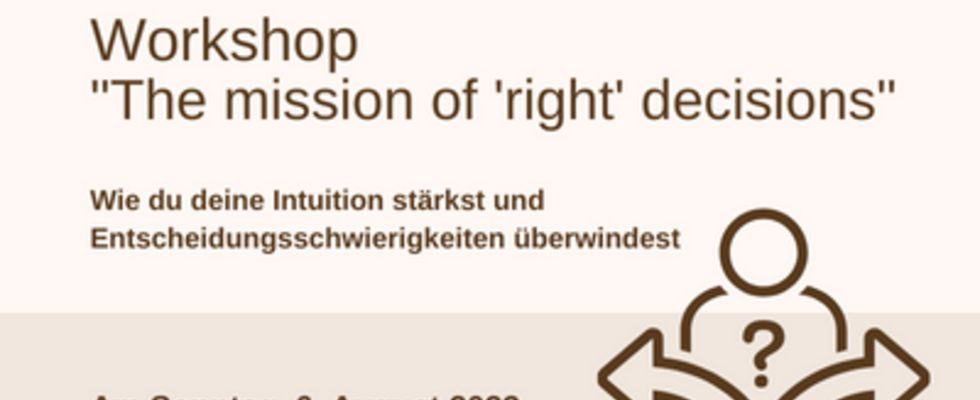 Workshop "Entscheidungsschwierigkeiten überwinden"
