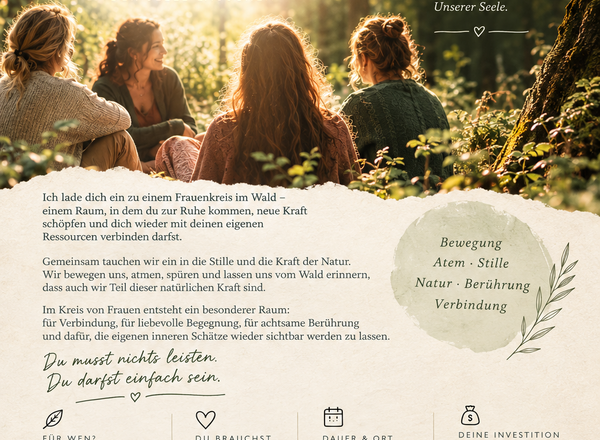 Der bewegte Frauenkreis im Wald.