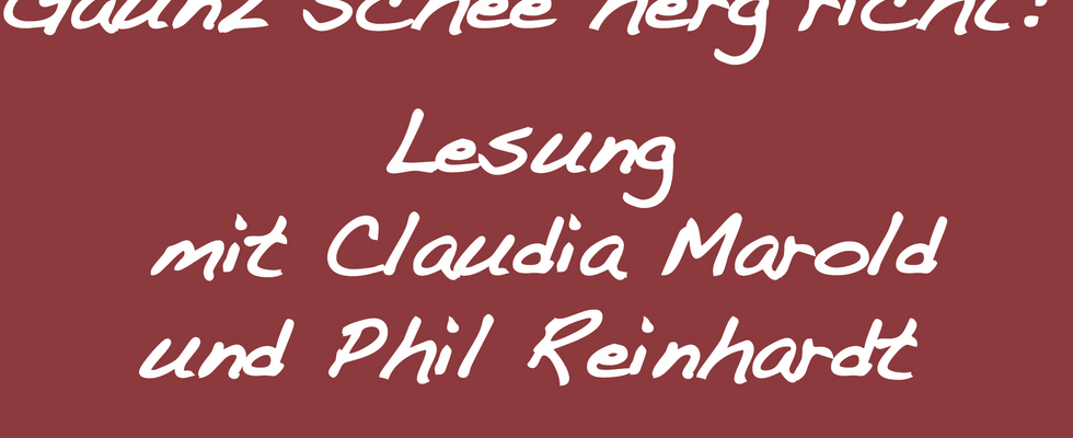 Gaunz schee herg´richt! Lesung mit Claudia Marold und Phil Reinhardt