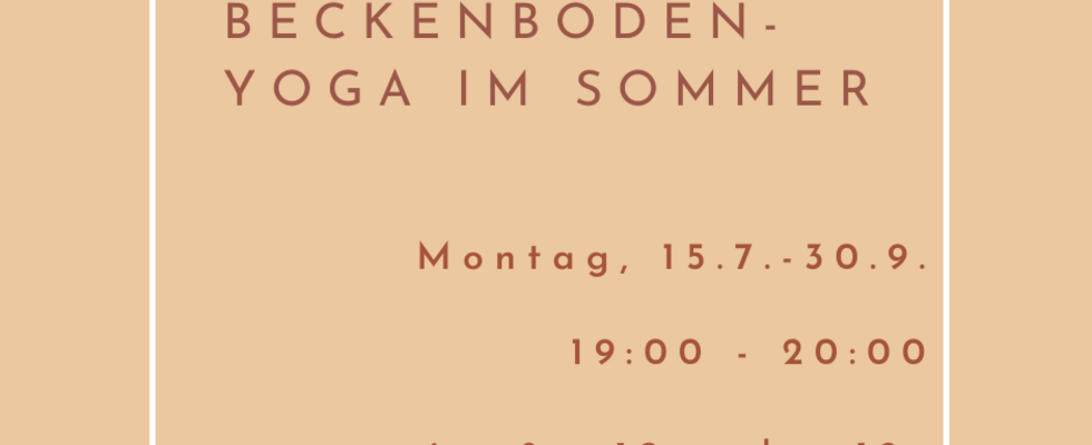 Online-Kurs Beckenboden-Yoga im Sommer