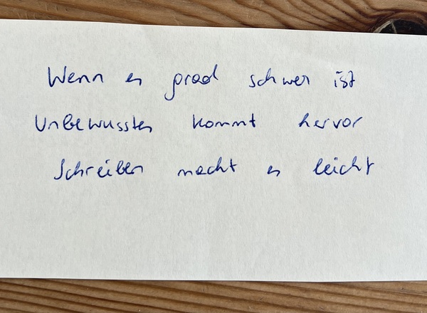 Im Schreiben bei Dir ankommen