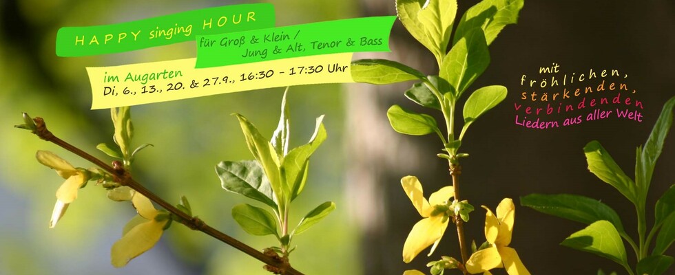 HAPPY singing HOUR 😊 für Jung & Alt, Tenor & Bass