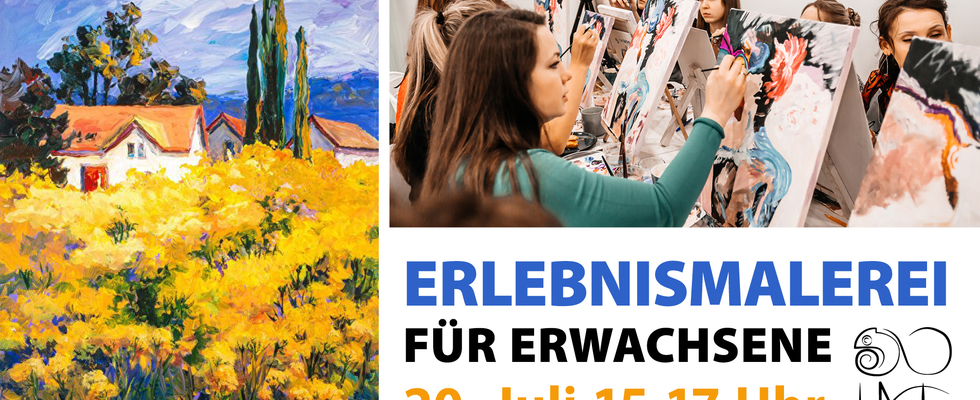 Erlebnismalerei für Erwachsene – Landschaft mit gelbem Feld