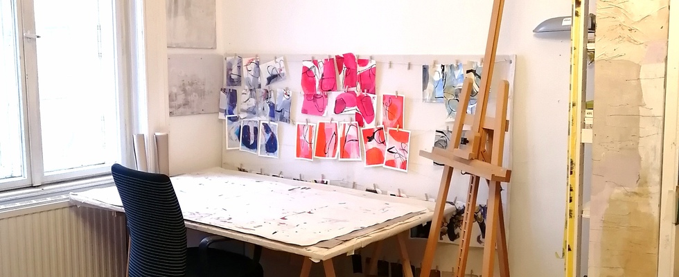 Arbeitsplatz in Ateliergemeinschaft.