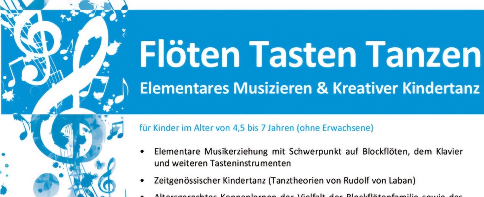 Flöten Tasten Tanzen - Schnupperstunde zum Kurs Elementares Musizieren & Kreativer Kindertanz