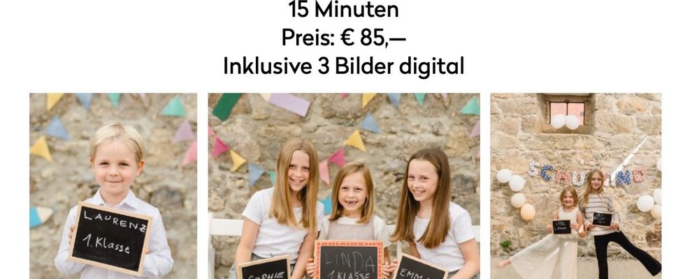 Schulkinder-Fotoshooting