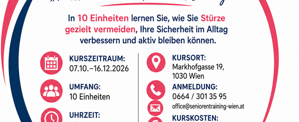 Workshop Sturzprävention - Trittsicher und aktiv durchs Leben gehen
